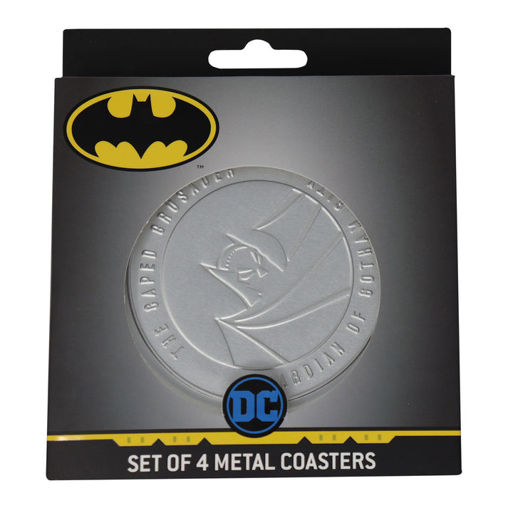 DC Comics Batman Set of 4 Embossed Metal Coasters Coasters
