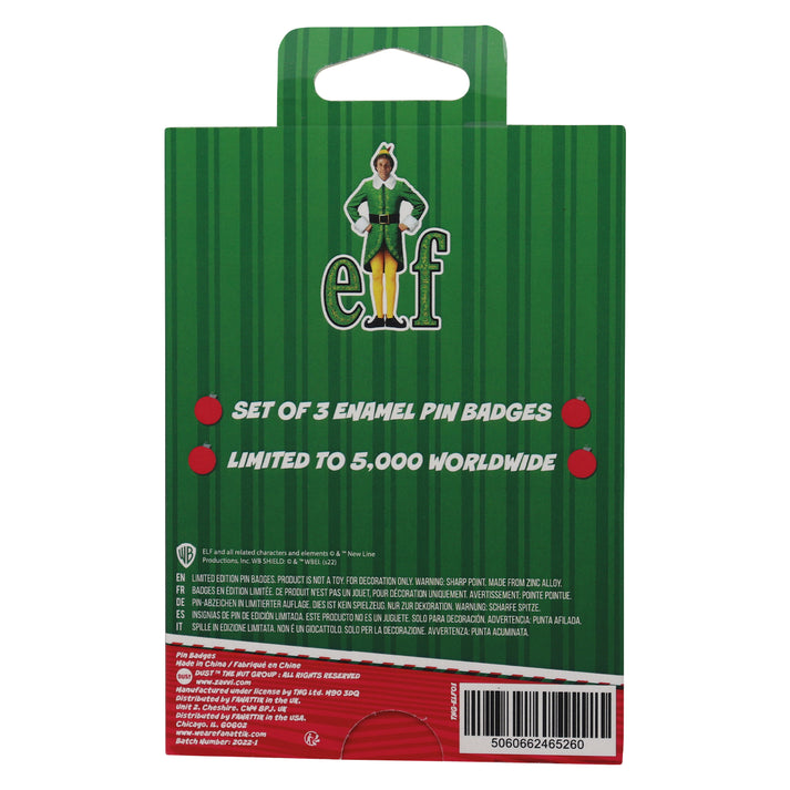 ELF Limited Edition Triple Pin Badge Set 3 Pack of Pins
