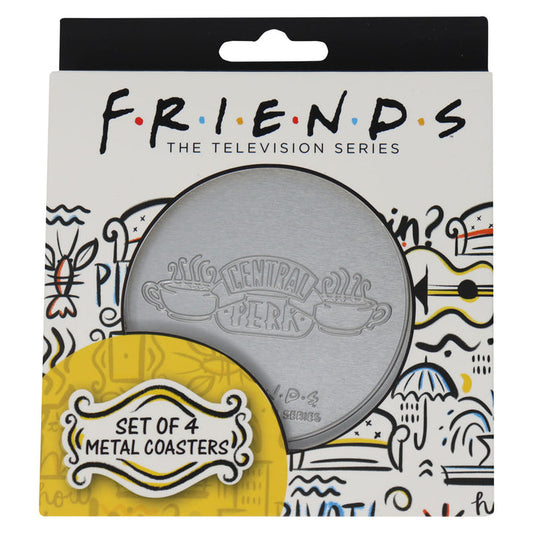 Friends Set of 4 Embossed Metal Coasters Coasters