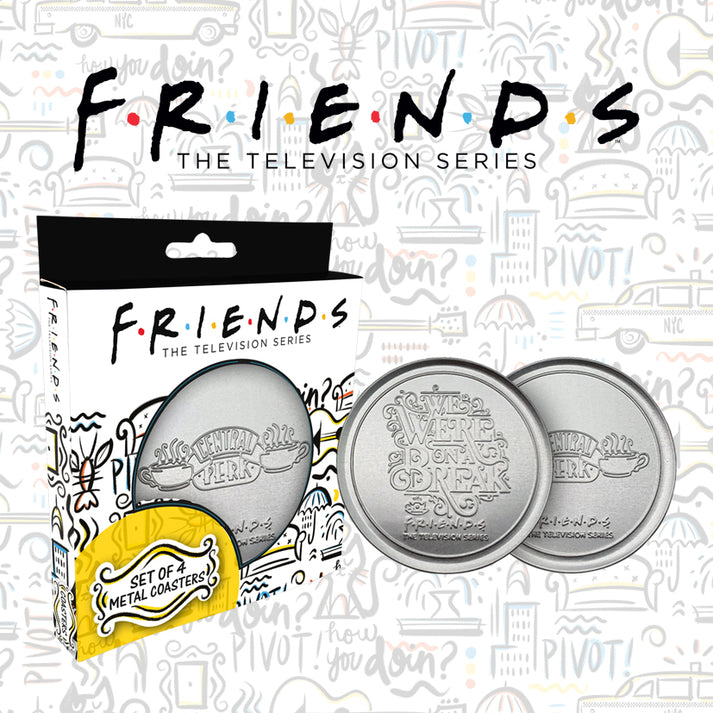 Friends Set of 4 Embossed Metal Coasters Coasters