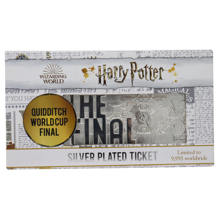 Harry Potter Limited Edition.999 Silver Plated Replica Quidditch World Cup Ticket Ticket