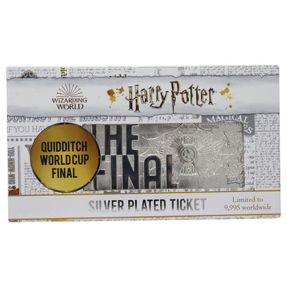 Harry Potter Limited Edition.999 Silver Plated Replica Quidditch World Cup Ticket Ticket