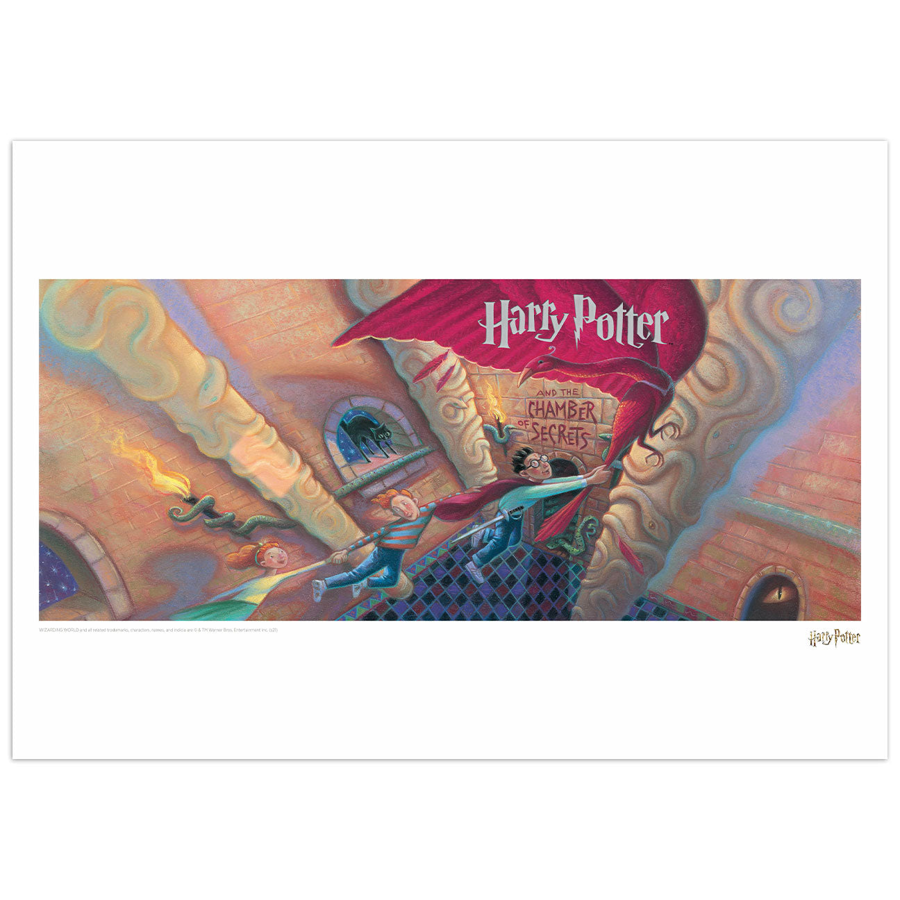 Harry Potter & the Chamber of Secrets Book Cover Artwork Limited Edition Art Print Wall Art