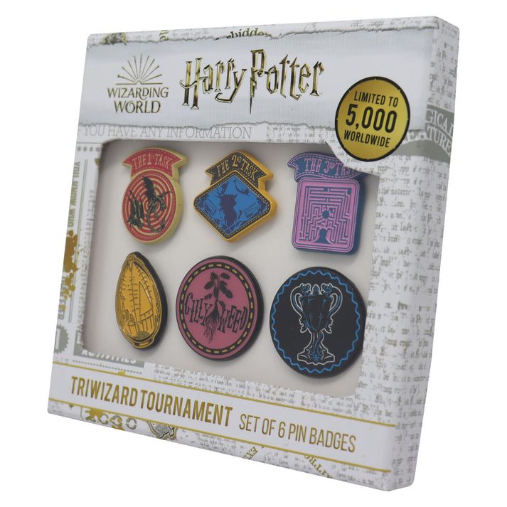 Harry Potter Limited Edition Set of 6 Triwizard Tournament Pin Badges 6 Pack of Pins