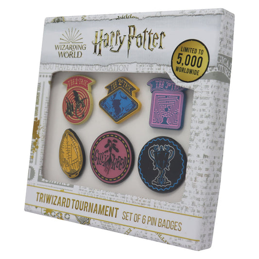 Harry Potter Limited Edition Set of 6 Triwizard Tournament Pin Badges 6 Pack of Pins