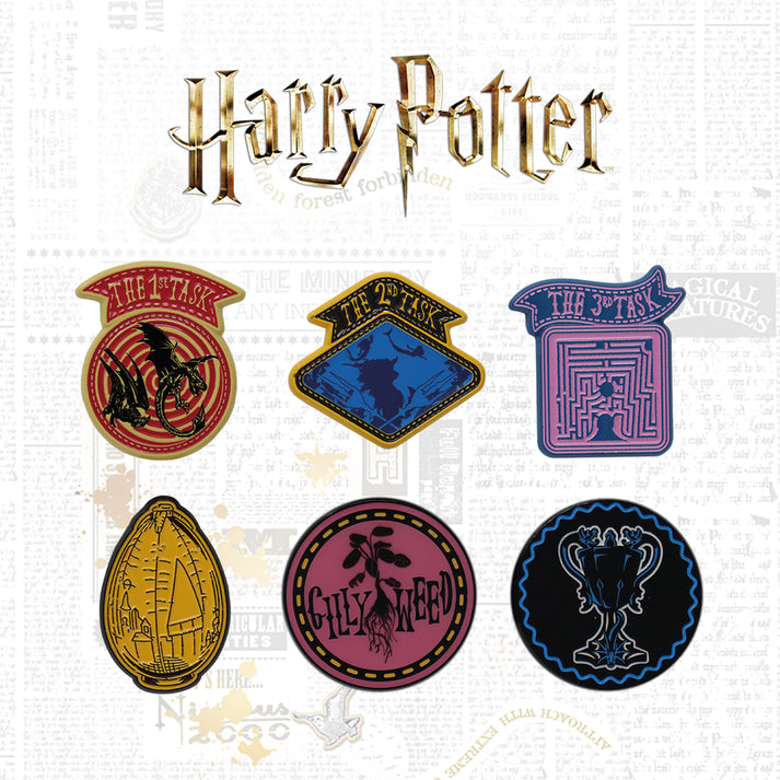 Harry Potter Limited Edition Set of 6 Triwizard Tournament Pin Badges 6 Pack of Pins