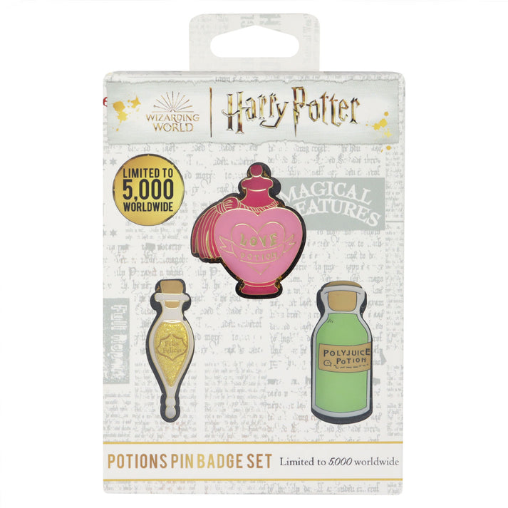 Harry Potter Limited Edition Potions Triple Pin Badge Set 3 Pack of Pins