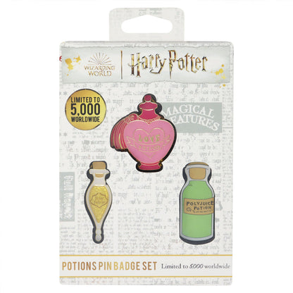 Harry Potter Limited Edition Potions Triple Pin Badge Set 3 Pack of Pins