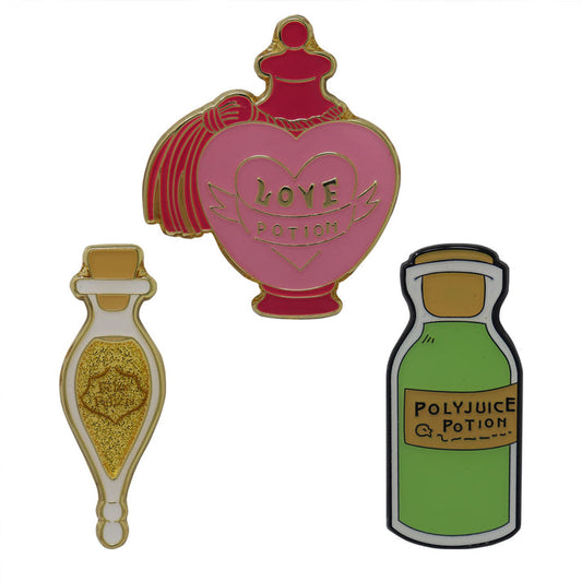 Harry Potter Limited Edition Potions Triple Pin Badge Set 3 Pack of Pins