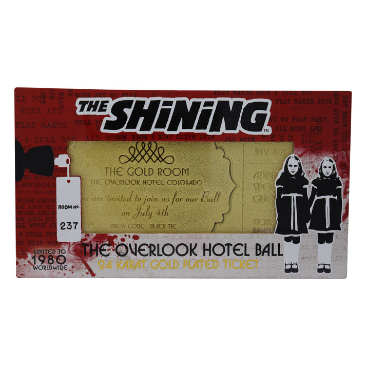 The Shining Limited Edition 24k Gold Plated The Overlook Hotel Ball Ticket Ticket
