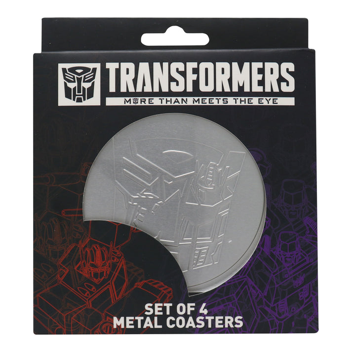Transformers Set of 4 Embossed Metal Coasters Coasters