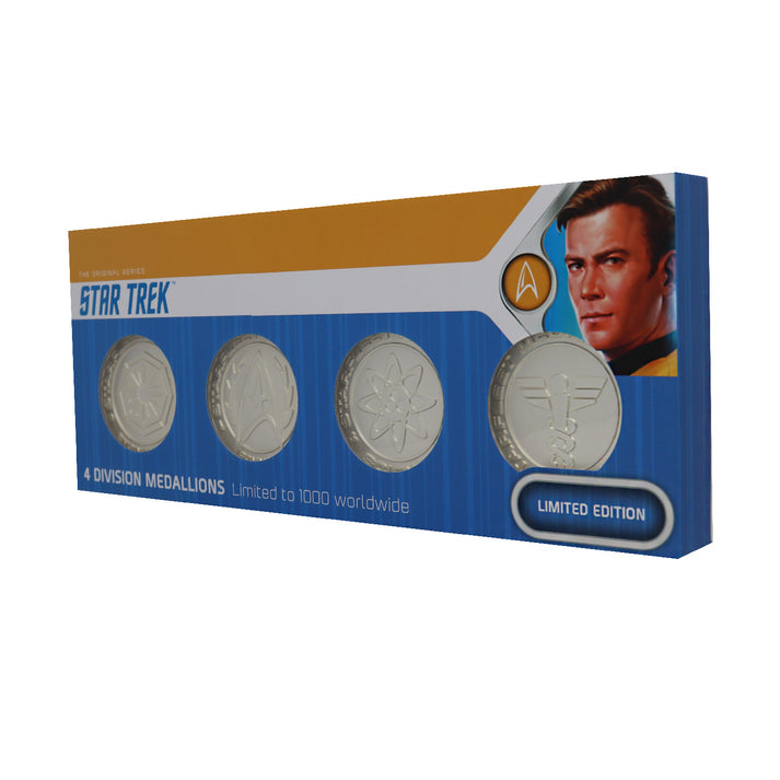 Star Trek Limited Edition.999 Silver Plated Starfleet Divisions Medallion Collection Medallion Set