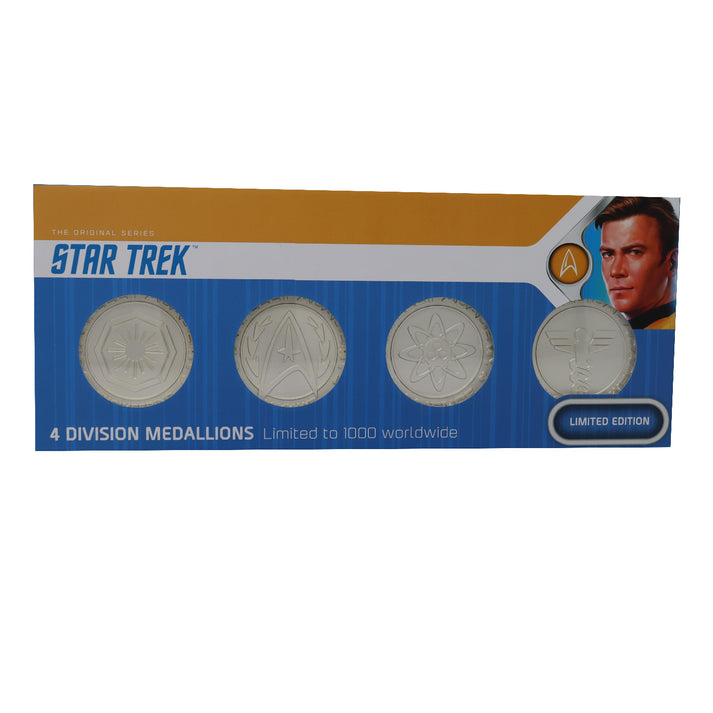 Star Trek Limited Edition.999 Silver Plated Starfleet Divisions Medallion Collection Medallion Set
