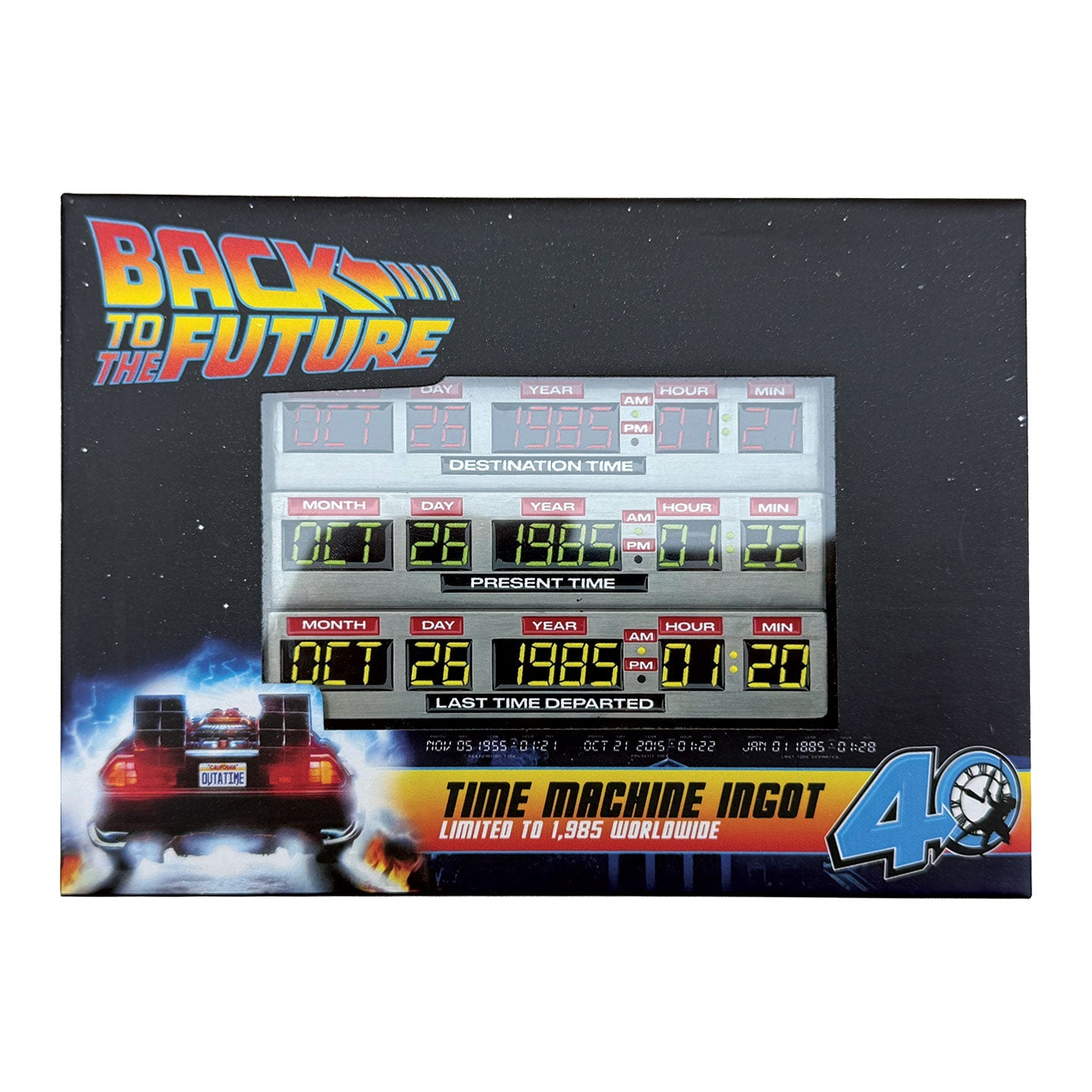 Back to the Future 40th Anniversary Time Circuits Ingot