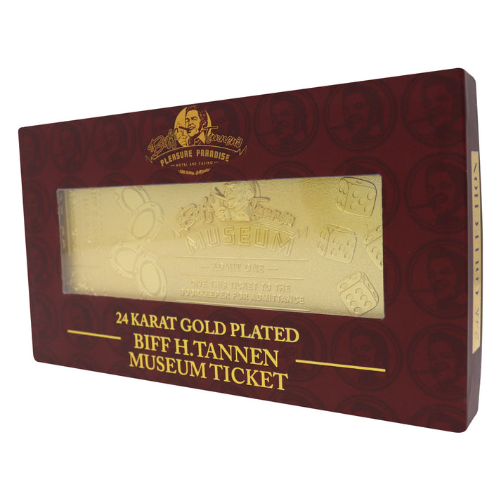 Back to the Future Limited Edition 24k Gold Plated Biff Tannen Museum Entrance Ticket Ticket