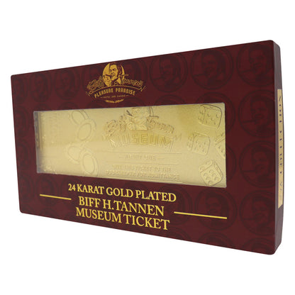 Back to the Future Limited Edition 24k Gold Plated Biff Tannen Museum Entrance Ticket Ticket