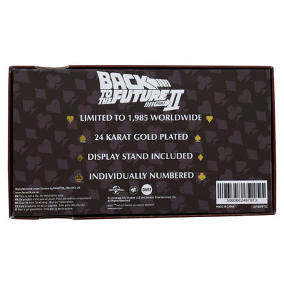 Back to the Future Limited Edition 24k Gold Plated Biff Tannen Museum Entrance Ticket Ticket
