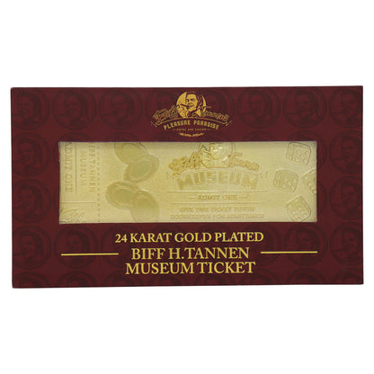 Back to the Future Limited Edition 24k Gold Plated Biff Tannen Museum Entrance Ticket Ticket
