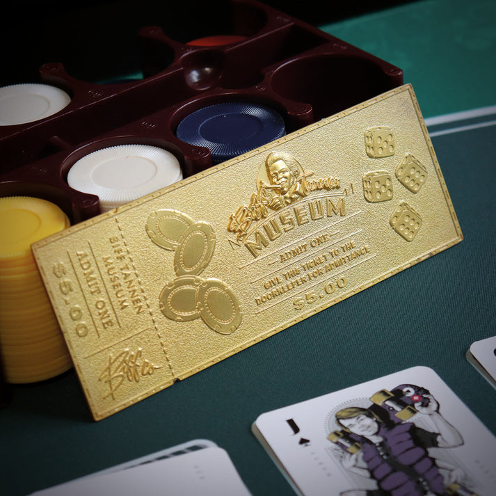 Back to the Future Limited Edition 24k Gold Plated Biff Tannen Museum Entrance Ticket Ticket