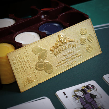 Back to the Future Limited Edition 24k Gold Plated Biff Tannen Museum Entrance Ticket Ticket