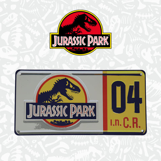 Jurassic Park Replica Number Plate Tin Sign Tin Sign