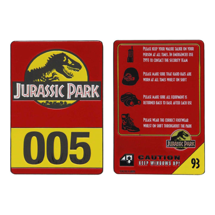 Jurassic Park Limited Edition 30th Anniversary Vehicle I.D Ingot Ingot