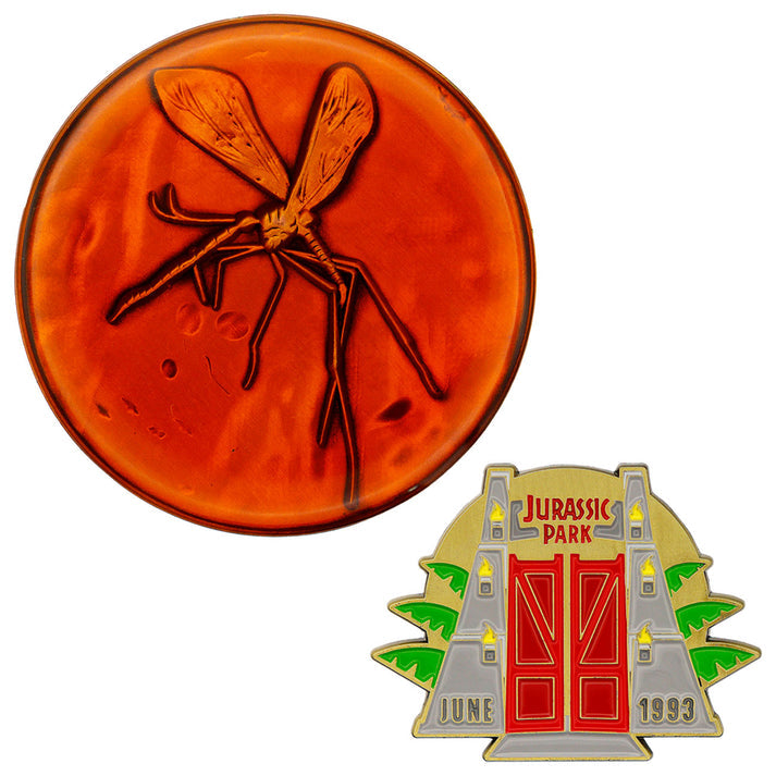Jurassic Park Medallion and Pin Set Medallion