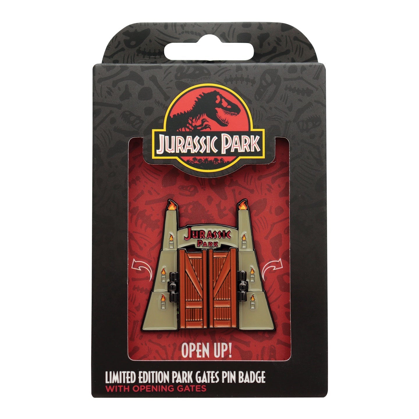 Jurassic Park Gates Hinged Pin Badge