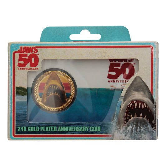 Jaws 50th Anniversary 24k Gold Plated Presentation Coin
