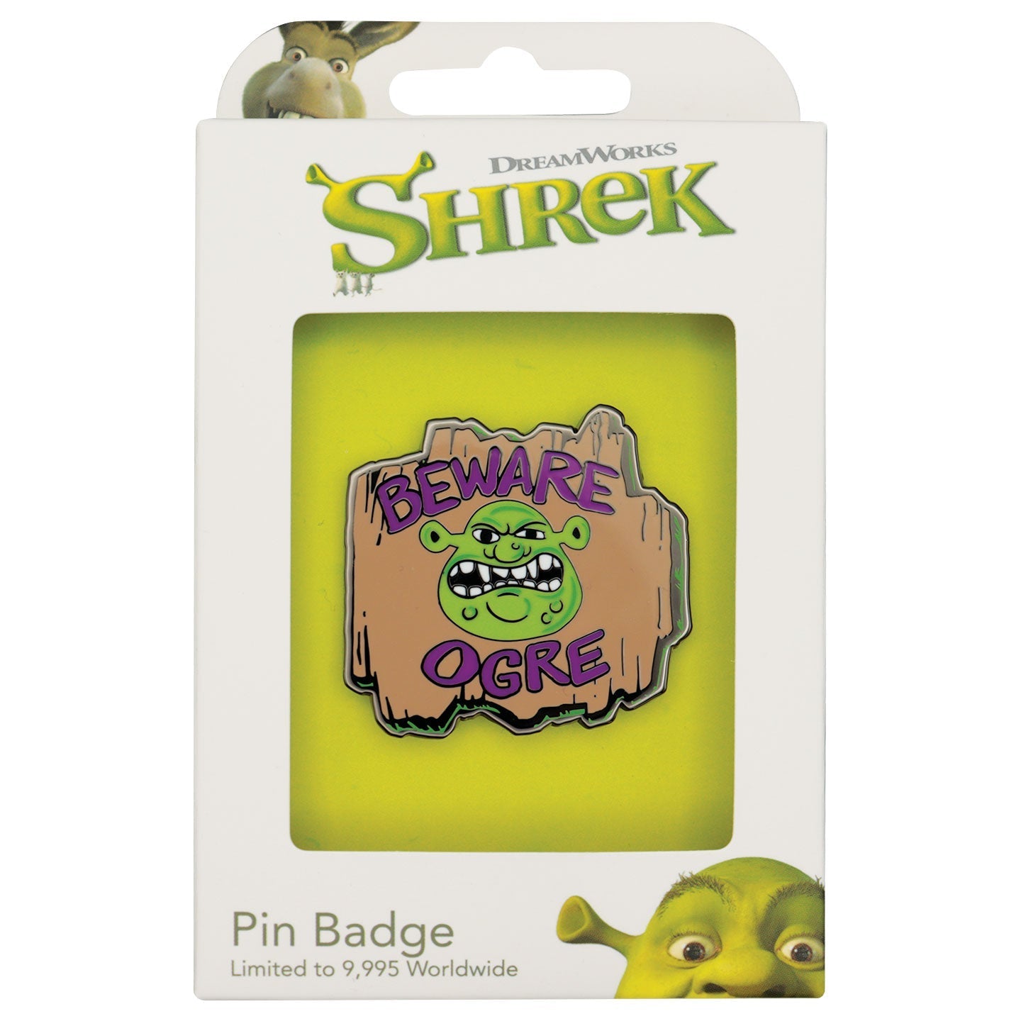 Shrek Beware Ogre Pin Badge