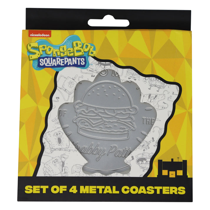 SpongeBob SquarePants Set of 4 Embossed Metal Coasters Coasters