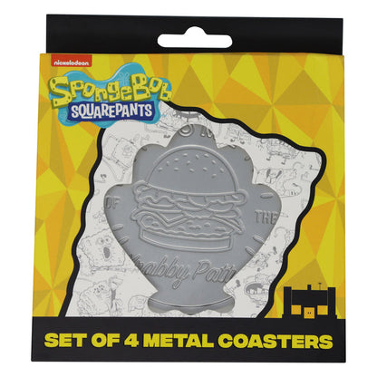 SpongeBob SquarePants Set of 4 Embossed Metal Coasters Coasters