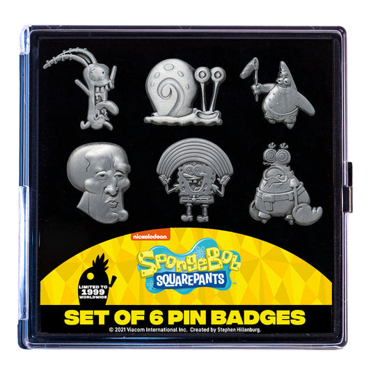 SpongeBob SquarePants Limited Edition Set of 6 Pin Badges 6 Pack of Pins