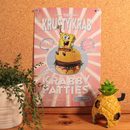 SpongeBob SquarePants Krusty Krab Tin Sign Tin Sign