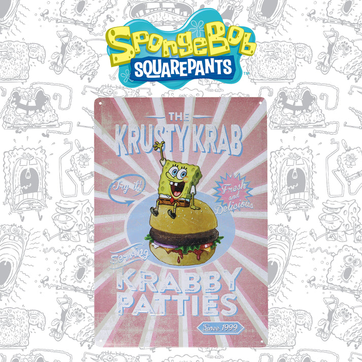 SpongeBob SquarePants Krusty Krab Tin Sign Tin Sign