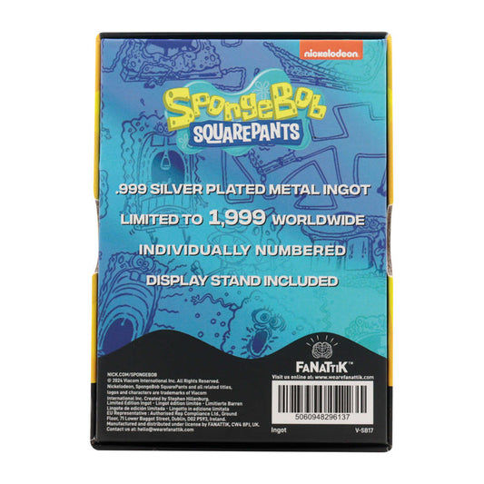SpongeBob SquarePants 25th Anniversary.999 Silver Plated Ingot Ingot