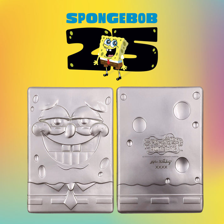 SpongeBob SquarePants 25th Anniversary.999 Silver Plated Ingot Ingot