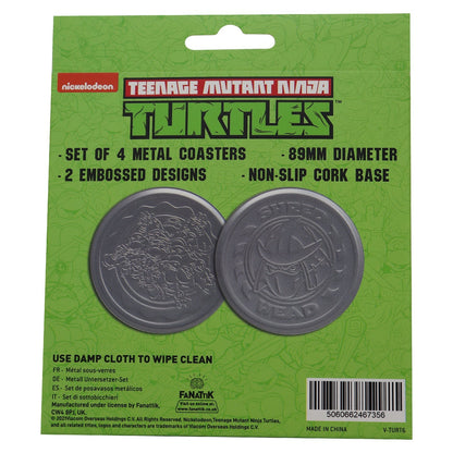 Teenage Mutant Ninja Turtles Set of 4 Embossed Metal Coasters Coasters