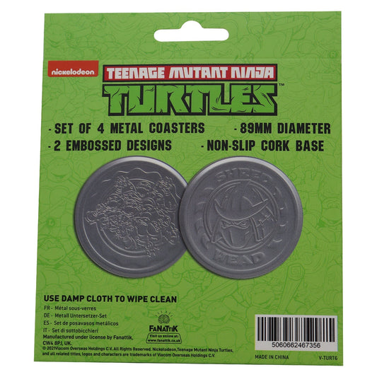 Teenage Mutant Ninja Turtles Set of 4 Embossed Metal Coasters Coasters