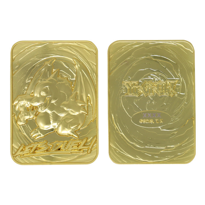 Yu-Gi-Oh! Limited Edition 24k Gold Plated Baby Dragon Metal Card Ingot