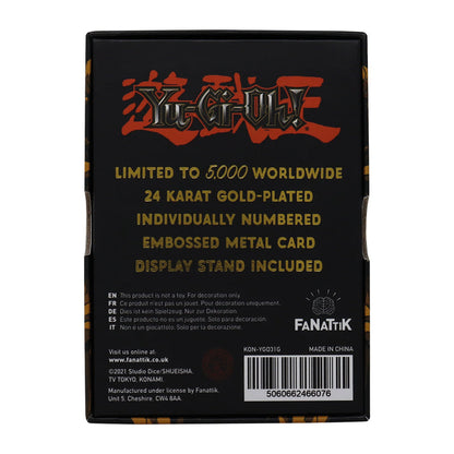 Yu-Gi-Oh! Limited Edition 24k Gold Plated Summoned Skull Metal Card Ingot