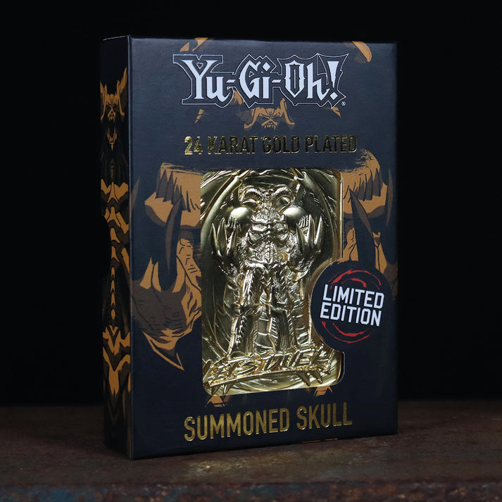 Yu-Gi-Oh! Limited Edition 24k Gold Plated Summoned Skull Metal Card Ingot