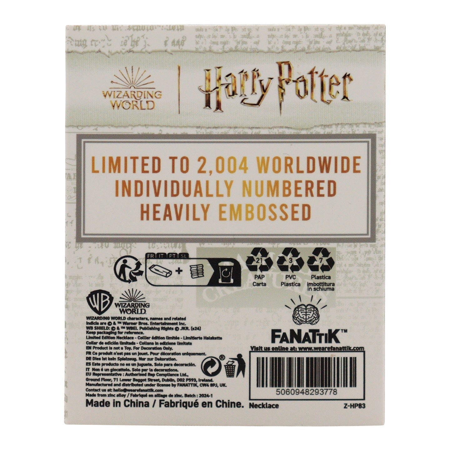 Harry Potter Azkaban Necklace Necklace