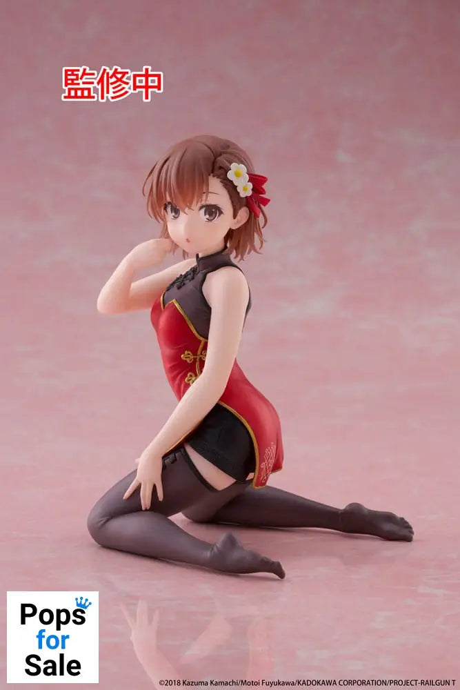 A Certain Scientific Railgun PVC Statue Desktop Cute Figure Mikoto Misaka Chinese Dress Ver. 13 cm Statues