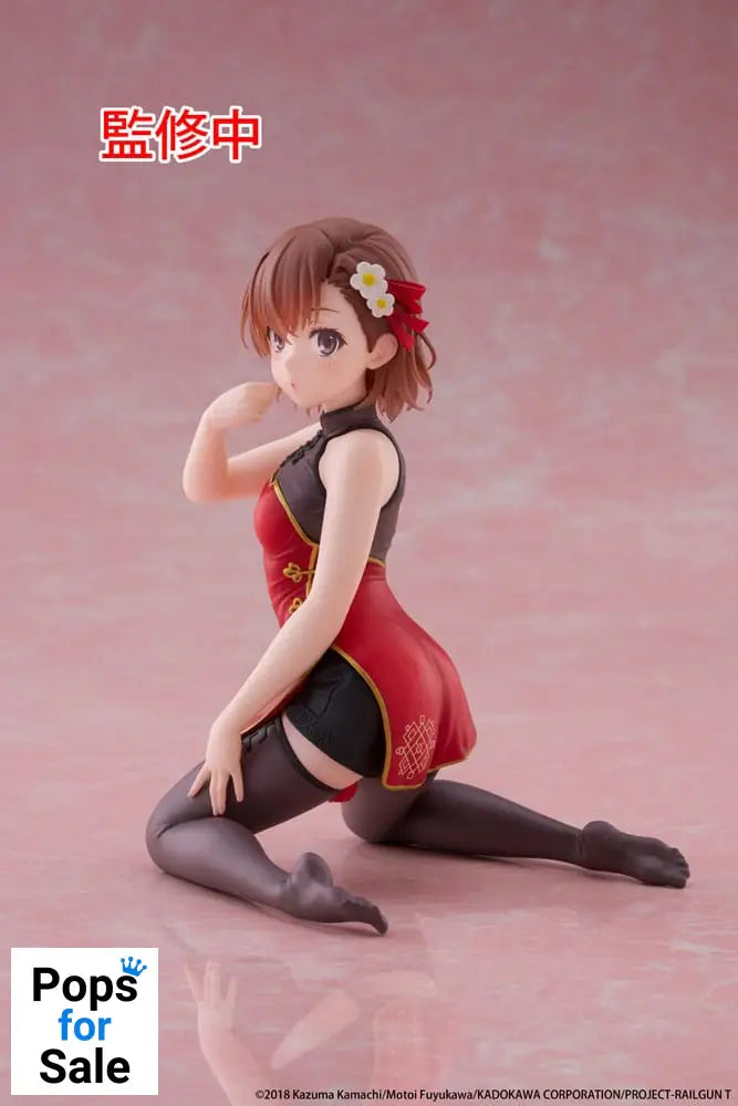 A Certain Scientific Railgun PVC Statue Desktop Cute Figure Mikoto Misaka Chinese Dress Ver. 13 cm