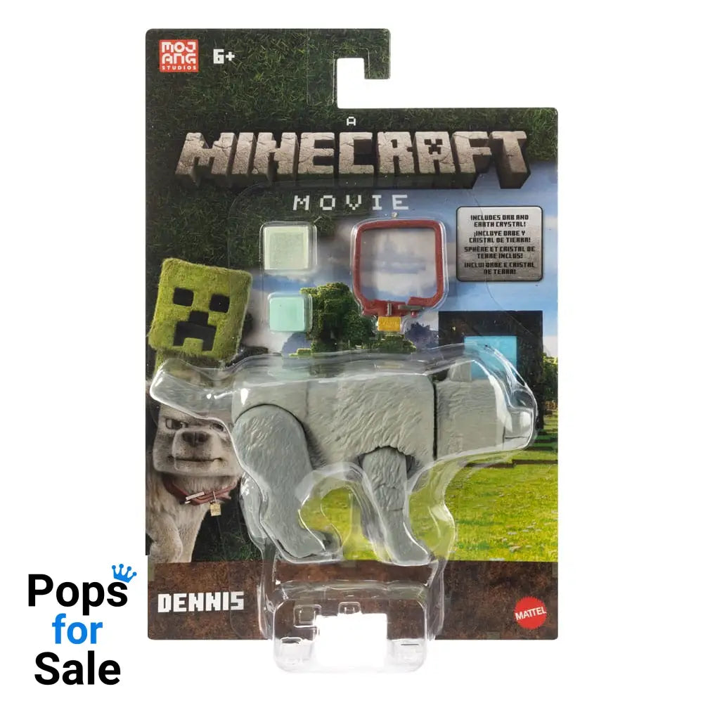 A Minecraft Movie Action Figure Dennis the Wolf 10 cm