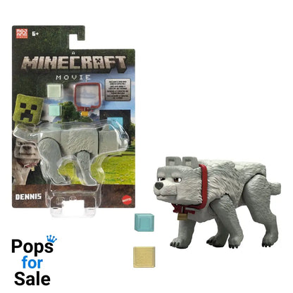 A Minecraft Movie Action Figure Dennis the Wolf 10 cm