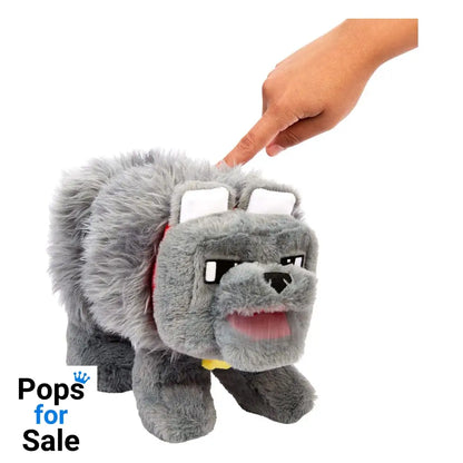 A Minecraft Movie Plush Figure Dennis the Wolf 20 cm