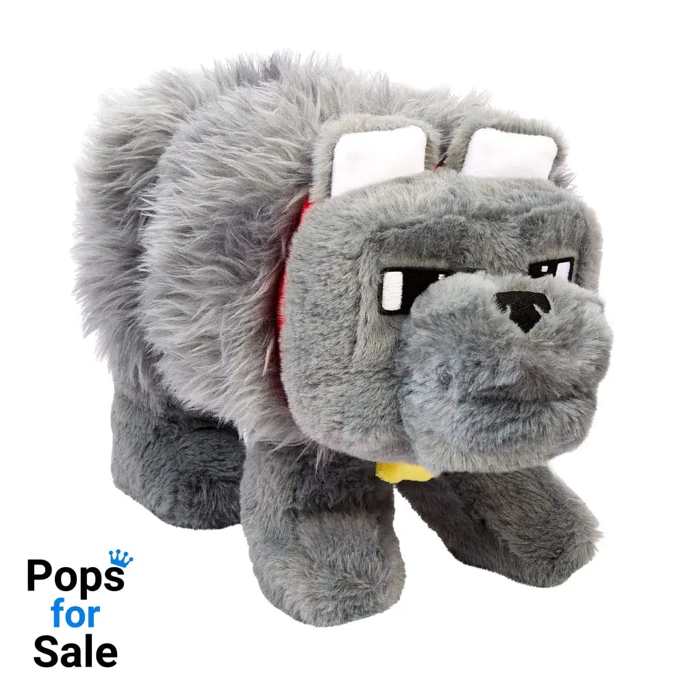 A Minecraft Movie Plush Figure Dennis the Wolf with Sound 20 cm New