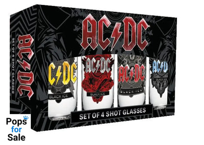 AC/DC Shotglass 4-Pack Black Ice